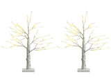 24 in, Artificial Christmas Tree, with 24 LED Lights, White Holiday Xmas Tree for Indoor Home Office 79528090