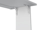 Wall Foldable Table with Multiple Shelves, White B097133224