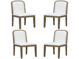 TREXM Vintage Style Dining Chair Set with 4 Upholstered Chairs for Dining Room and Living Room N715P400659P