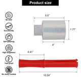 12pcs Polyethylene 4in*800ft Stretch Wrap, Clear, Includes Two Red Handles 72834252