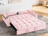 55.51 inch versatile foldable sofa bed in 3 lengths, modern sofa sofa sofa velvet pull-out bed, W2353P263923