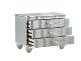 Landmark Traditional Style 3-Drawer Night stand With metal drawer pulls Made with Wood in Silver B009P235327