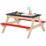 ZNTS Kids Picnic Table Set with Sandbox and Kitchen Toys 55024728