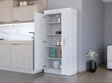 White 5-Shelf Storage Pantry Cabinet B062P175200