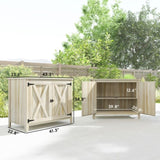 Outsunny Wooden Outdoor Storage Cabinet 79809072