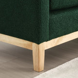 53.5"W Elegant Upholstered Bench, Ottoman with Wood Legs & Bolster Pillows for End of Bed, Bedroom, W1852137241