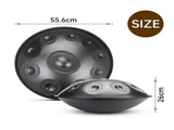 10 Notes Black Solid Color Handpan Drum Steel Percussion Instrument 72096824