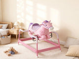 Spring Rocking Horse for Kids 3 Years, Plush Ride Horse with Neighing Sounds, Pink Animal Ride 23502287