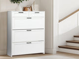 3 drawers, 2 lifters, top panel, shoe cabinet, particleboard, 80*25*120cm, white 77015694