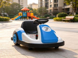 6V Blue Electric Bumper Car for Kids 37-72 Months, Big Wheel Ride-On Toy with 360&deg Spin & Slow 36217501