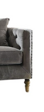 Sidonia Gray Velvet Loveseat W/2 Pillows B2726P401996