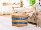 Handmade Woven Foot Stool Natural Water Hyacinth Ottoman for Home Decor & Seating 21252952