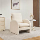 Modern Sherpa Upholstered Accent Chair, Comfortable Living Room Armchair, Lounge chair for Bedroom, W1765P169732