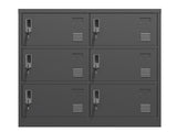 6-Door Employee Storage Locker, Metal Lockers for Office, Gym, School, and Homewith Card Slot 30035722