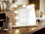 13"x11" Vanity Mirror with 3 Color Lighting Lighted Touch Screen Makeup Mirror, White 81001356