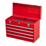 Metal Tool Box with 4 Drawers Portable Steel Tool Chest with Metal Cylinder Lock and Latch Closure, W3037P241995