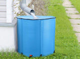 100 Gallon Folding Rain Barrel Water Collector Blue 54997231