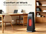 23" 1500W Portable Electric Heater with 3 Heat Settings, 70&deg Oscillation, Timer, Remote Control, 62390629
