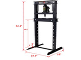 Hydraulic Shop Press ,12-Ton Capacity , Floor Mount ,with Press Plates, H-Frame Garage Floor Press, W46566968