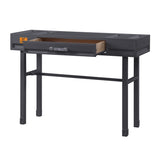 ZNTS Gunmetal Writing Desk with 1 Drawer B062P185696