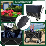 Beach Wagon with Big Wheels for Sand 500lbs capacity - All Terrain Steel Frame Utility Cart with 9" 70865367