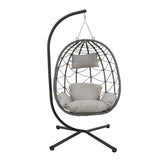 ZNTS Egg Chair Stand Indoor Outdoor Swing Chair Patio Wicker Hanging Egg Chair Hanging Basket Chair 91056287