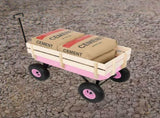 Heavy Duty Steel Wooden Side Support Cargo Wagon with 10" All-Terrain Air Tires, Up to 220lb Load 30579157