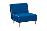 CANON Modern Velvet Foldable Sofa Bed with Piping Design - 3-Position Adjustable Backrest, Converts W3391P324987