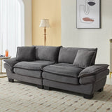 Corduroy Sofa Sleeper Couch Loveseat Sofa with Pillows Comfy Upholstered Deep Seat Sofa for W676P184143