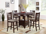 Set of 2 Chairs Dining Room Furniture Brown Solid wood Counter Height Chairs Upholstered Cushioned HS00F1205-ID-AHD