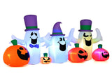 8FT Halloween Inflatable Ghost Pumpkin with RGB Flashing LED Lights, Weatherproof Polyester Yard 94958875