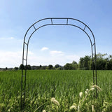 ZNTS 7'8" H x 4'5" W Metal Garden Arch Trellis,Adjustable Arbor Trellis for Garden Climbing Plants 55496277