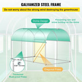 9.8x6.6x6.6ft Walk-in Tunnel Greenhouse, Portable Plant Shelter with Galvanized Steel Frame, 26120928