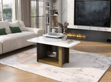 VIBE HAUS Modern Light Luxury Coffee Table Set of 2, Small Square Coffee End Table with Spacious N724P321447K