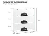 () 2-Door 3-Tier Display Cabinet with Top LED Lighting Storage Cabinet with 01255946