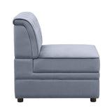 ZNTS Grey Modular Armless Chair B062P189147