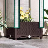 15.7" W x 15.7" D x 48.8" H Garden Bed with PE Cover 02550439