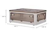 Folding Storage Bins with 5 Side Entry Access - White Color Collapsible Organizer Containers 90039364