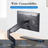 ZNTS The monitor arm is adjustable for desktop mount and fits 15-27 inch monitors with weight capacities 98670794