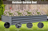 6x3x1ft Galvanized Raised Garden Bed, Outdoor Planter Garden Boxes Large Metal Planter Box for W1859P197881