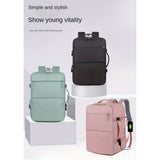 Women's Large Capacity Backpack with USB Charger and Shoe Pocket, Flight-Approved for Easy Travel. 69666222