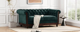 ZNTS VIVALUX 59.44" Chesterfield Velvet Loveseat Sofa,2-Person Rolled Arm Dutch Plush Upholstered Sofa N762P178705F