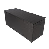 ZNTS Outdoor Storage Box, 113 Gallon Wicker Patio Deck Boxes with Lid, Outdoor Cushion Storage Container W32965341