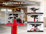 Transmission Jack, 1100 lbs 1/2Ton Hydraulic 2-Stage High Lift Vertical Telescoping Floor Jack 76908572