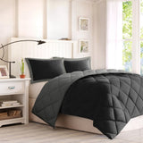 King 3M Scotchgard Diamond Quilting Reversible Down Alternative Comforter Set B03595026