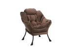 Living Room Chairs Modern Cotton Fabric Lazy Chair, Accent Contemporary Lounge Chair, Single Steel W1899121343
