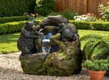 23.75" High Hand Crafted Weather Resistant Floor Fountain, Moss Black 71776.00MBLK