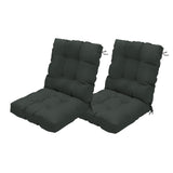 Outdoor High Back Chair Cushions Set of 2, 42"x21"x4" Tufted Waterproof Patio Cushion for Rocking & 51827174