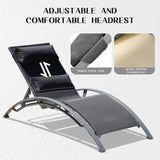 Pool Lounge Chairs Set of 3-Dark Grey W1859P321398