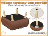 (UPGRADED) Dog Stairs for Small Dogs and Cats, Dog Ramp for Couch and Bed, Foldable 2-in-1 Wooden W2641P487640
